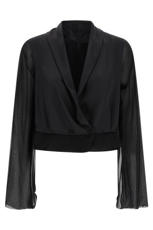 Шифонова сорочка чорна ALBERTA FERRETTI V020151150555 Шифонова сорочка чорна ALBERTA FERRETTI V020151150555