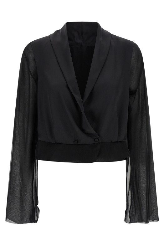 Chiffon Shirt Black