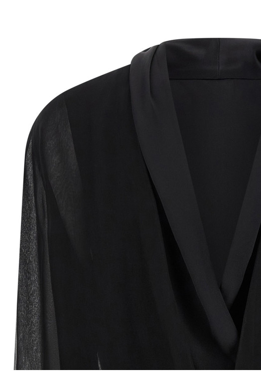 Chiffon Shirt Black
