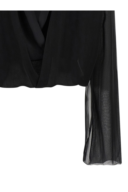 Chiffon Shirt Black