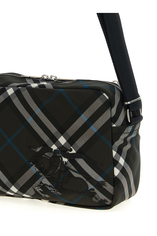 'Check' crossbody bag Black