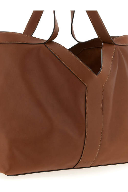 'Y' large shopping bag Brown