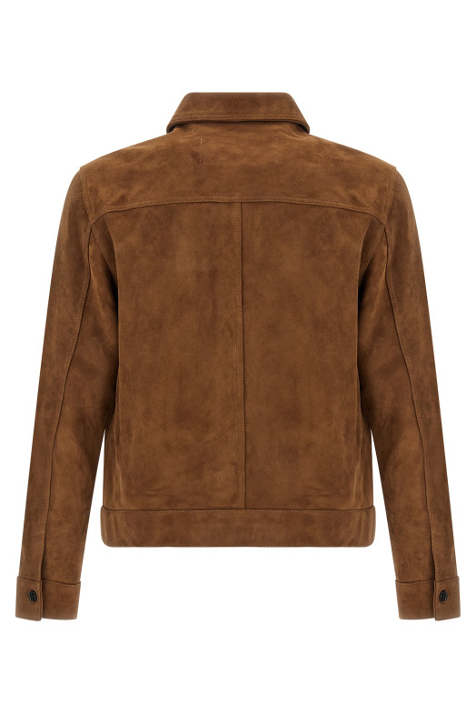 Кожаная куртка, разноцветная AMI PARIS HJK243LH0059216 Кожаная куртка, разноцветная AMI PARIS HJK243LH0059216