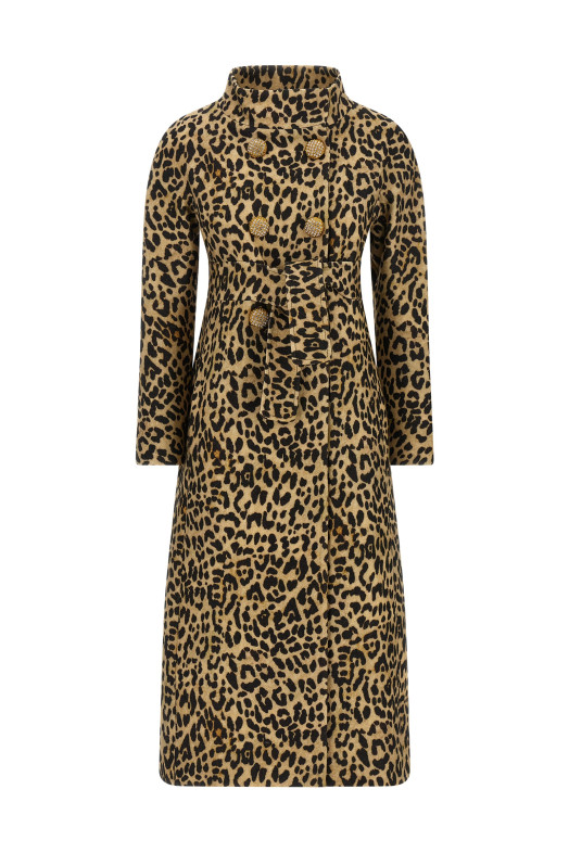 Пальто Valentino Garavani из ткани с животным принтом, коричневое B3CA7Y09G7AN2 Пальто Valentino Garavani из ткани с животным принтом, коричневое B3CA7Y09G7AN2