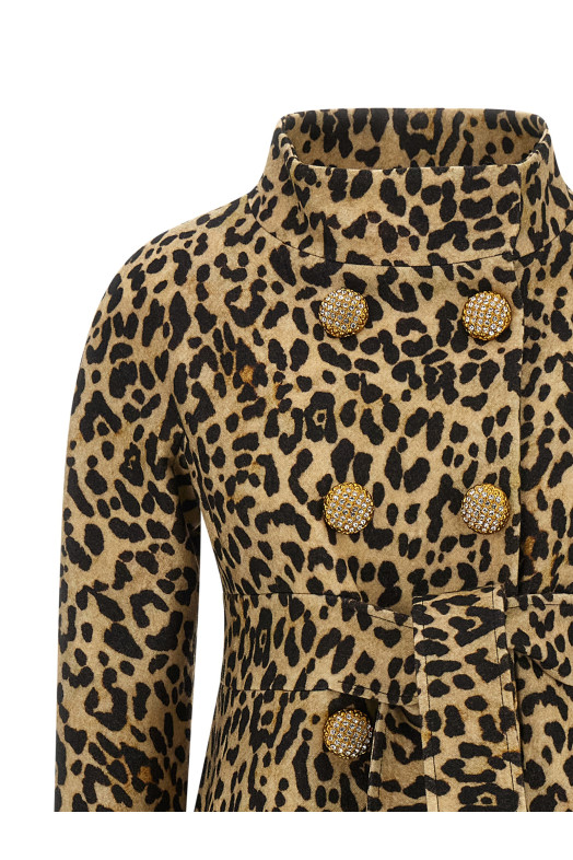 Пальто Valentino Garavani из ткани с животным принтом, коричневое B3CA7Y09G7AN2 Пальто Valentino Garavani из ткани с животным принтом, коричневое B3CA7Y09G7AN2