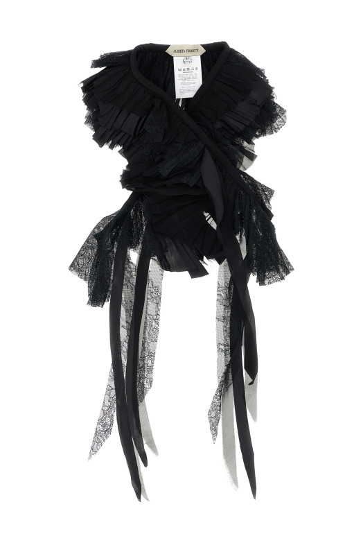 Шарф-хомут Georgette Black ALBERTA FERRETTI A440151160555 Шарф-хомут Georgette Black ALBERTA FERRETTI A440151160555