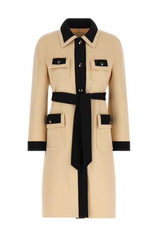 Шерстяное пальто Valentino Garavani Черно-серый B3CA7S06JAR8E