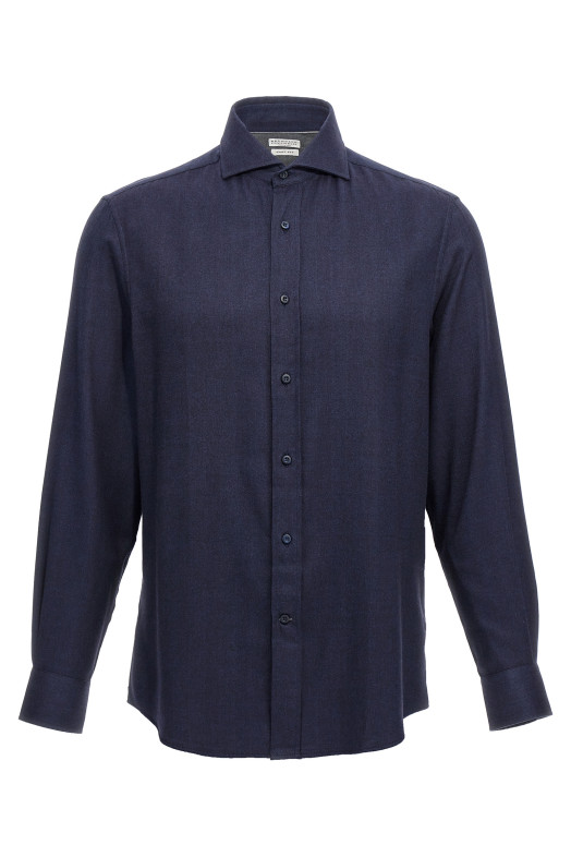 Herringbone shirt Blue