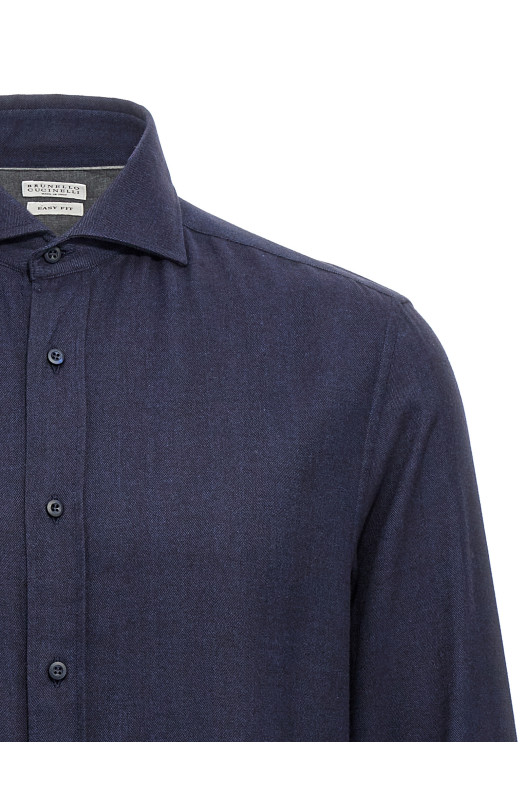 Herringbone shirt Blue
