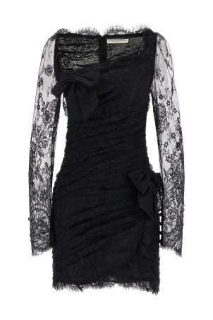 Платье с драпировкой. Черное ALESSANDRA RICH FABX4125P46230900 Платье с драпировкой. Черное ALESSANDRA RICH FABX4125P46230900