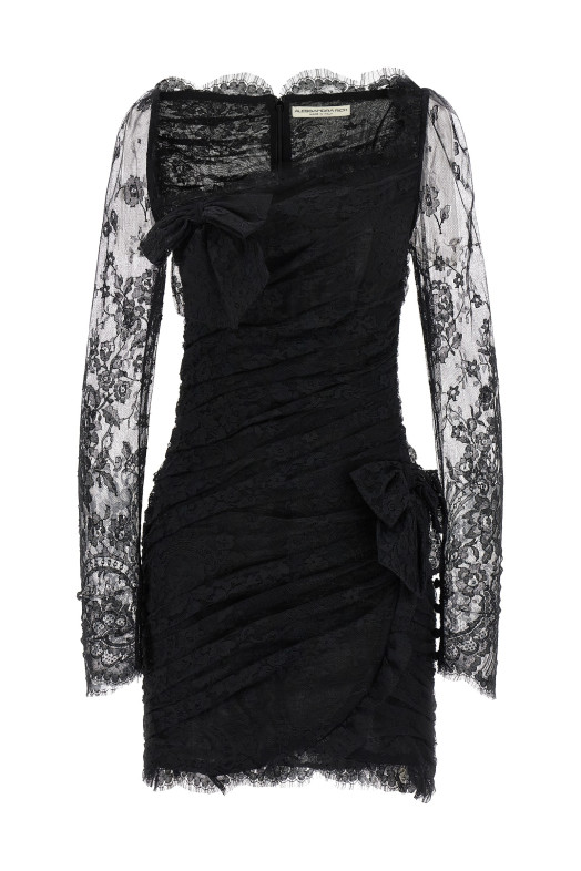 Draped dress. Black