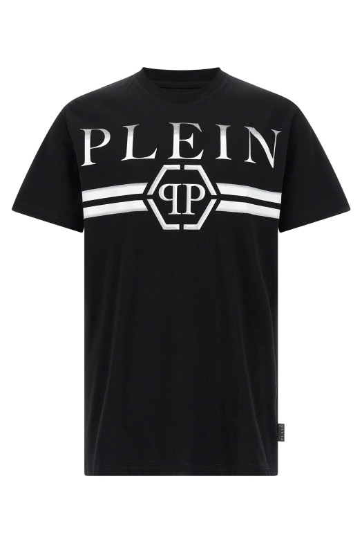 Футболка з логотипом Чорна PHILIPP PLEIN FAECMTK8458PJY002N02 Футболка з логотипом Чорна PHILIPP PLEIN FAECMTK8458PJY002N02