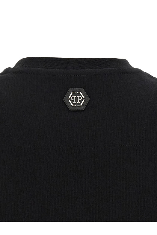 Футболка з логотипом Чорна PHILIPP PLEIN FAECMTK8458PJY002N02 Футболка з логотипом Чорна PHILIPP PLEIN FAECMTK8458PJY002N02