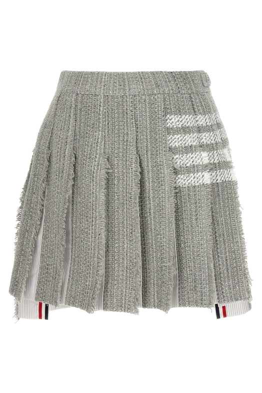 Плісирована твідова спідниця Сіра THOM BROWNE FGC724TF0512035