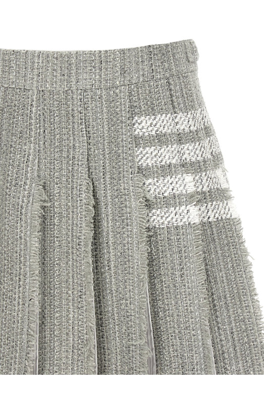 Плісирована твідова спідниця Сіра THOM BROWNE FGC724TF0512035