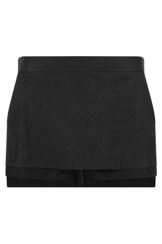 'Fog Cutdff' mini skirt Black
