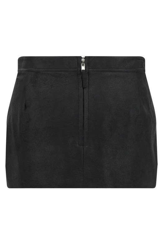 'Fog Cutdff' mini skirt Black