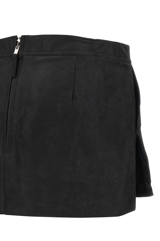 'Fog Cutdff' mini skirt Black