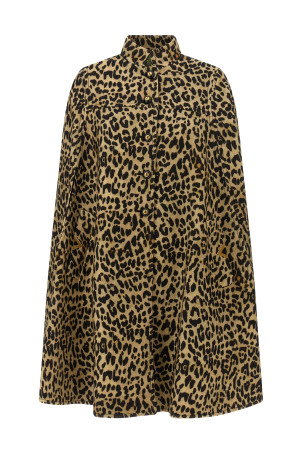 Valentino Garavani cape in animalier cloth Brown Valentino Garavani cape in animalier cloth Brown