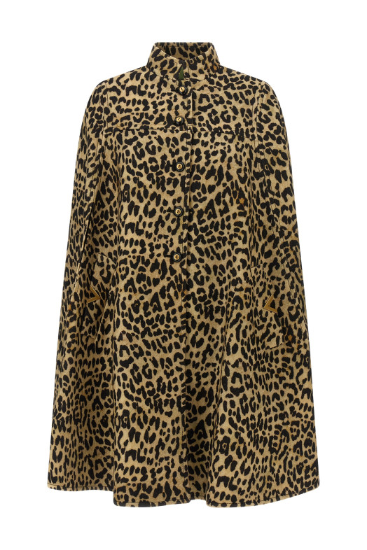 Накидка Valentino Garavani з тканини в стилі анімалієрі Коричнева B3CG4Q09G7AN2 Накидка Valentino Garavani з тканини в стилі анімалієрі Коричнева B3CG4Q09G7AN2