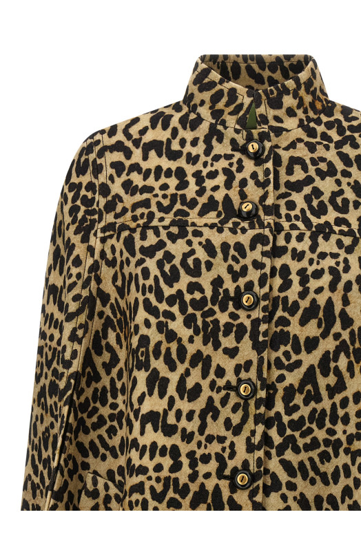 Накидка Valentino Garavani з тканини в стилі анімалієрі Коричнева B3CG4Q09G7AN2 Накидка Valentino Garavani з тканини в стилі анімалієрі Коричнева B3CG4Q09G7AN2