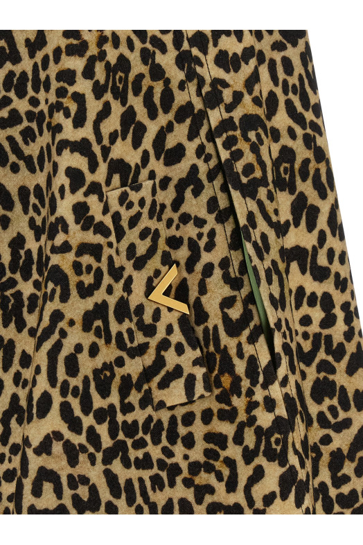 Накидка Valentino Garavani з тканини в стилі анімалієрі Коричнева B3CG4Q09G7AN2 Накидка Valentino Garavani з тканини в стилі анімалієрі Коричнева B3CG4Q09G7AN2