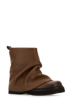 Caramel leather Mini Robin ankle boots THE ATTICO (251WSH00832LBT115AA)