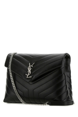 Black leather medium LouLou shoulder bag Black SAINT LAURENT (574946DV726)