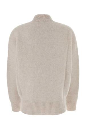 Светр LE KASHA з кашеміру пісочного кольору, оверсайз, модель Nantes (NANTES0)