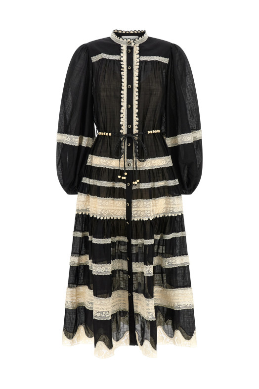 'Rhiannon Lace Billow' dress Black-grey 'Rhiannon Lace Billow' dress Black-grey