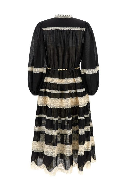 'Rhiannon Lace Billow' dress Black-grey 'Rhiannon Lace Billow' dress Black-grey