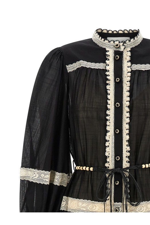 'Rhiannon Lace Billow' dress Black-grey 'Rhiannon Lace Billow' dress Black-grey