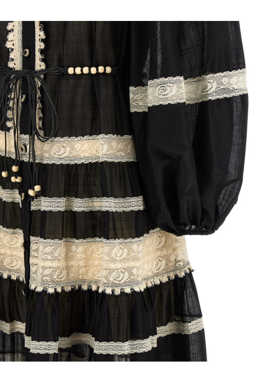 'Rhiannon Lace Billow' dress Black-grey 'Rhiannon Lace Billow' dress Black-grey