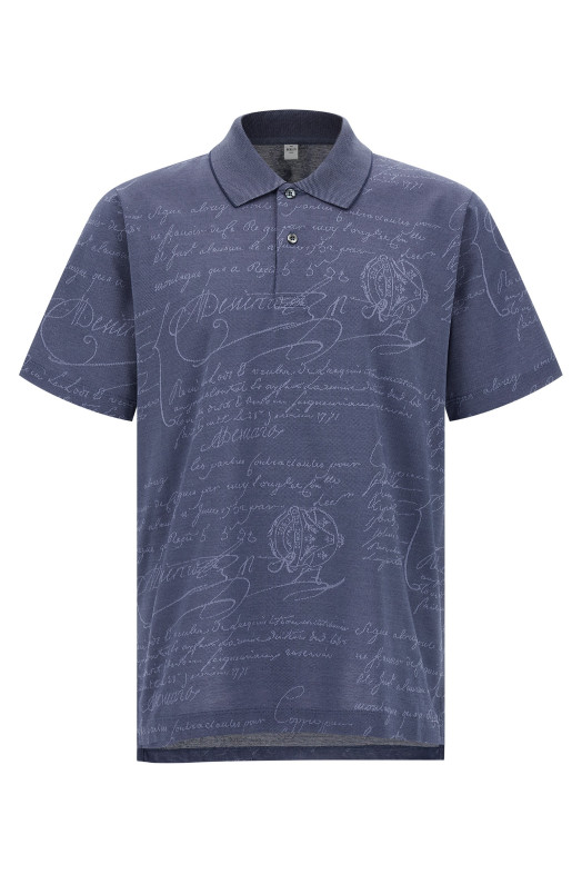 BERLUTI 'Scritto' поло Blue R29JPS5900173N BERLUTI 'Scritto' поло Blue R29JPS5900173N