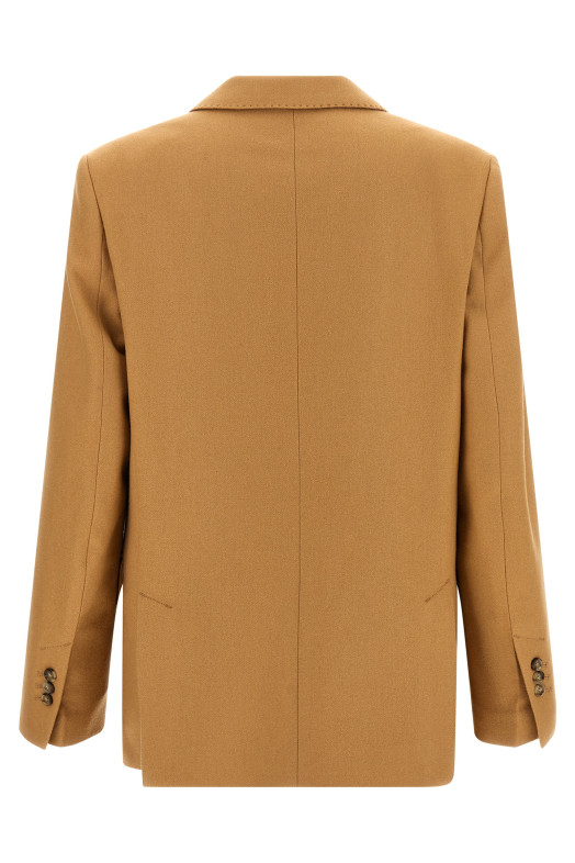 Шерстяной блейзер Бежевый AMI PARIS FBV001WV0058280