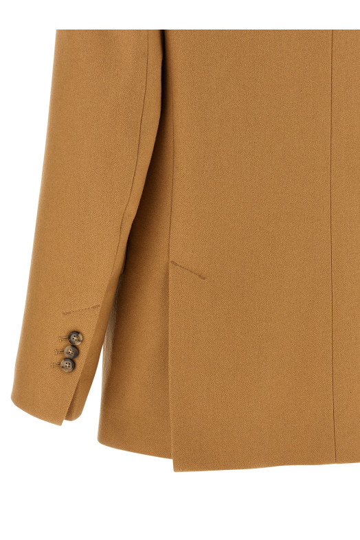 Шерстяной блейзер Бежевый AMI PARIS FBV001WV0058280