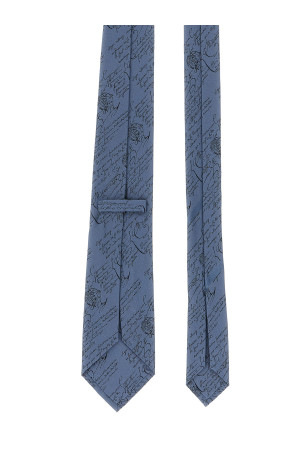'Classic Scritto' tie Blue