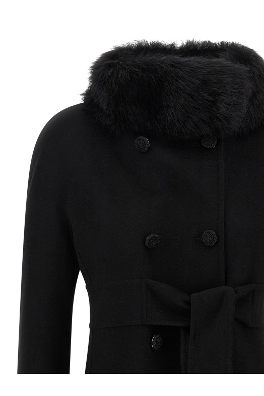 Valentino Garavani double breasted coat Black