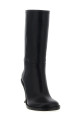 Curved wedge heel boots Black