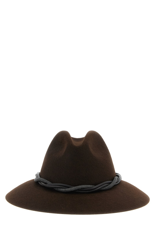 'Fedora' Monile's hat Brown