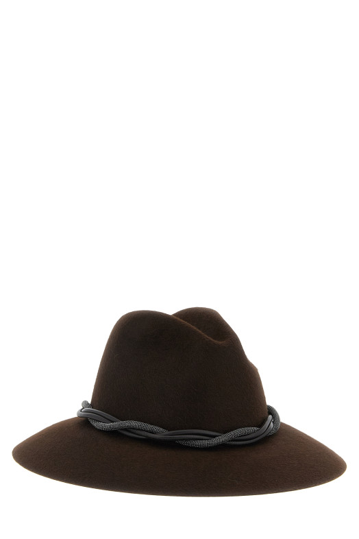 'Fedora' Monile's hat Brown