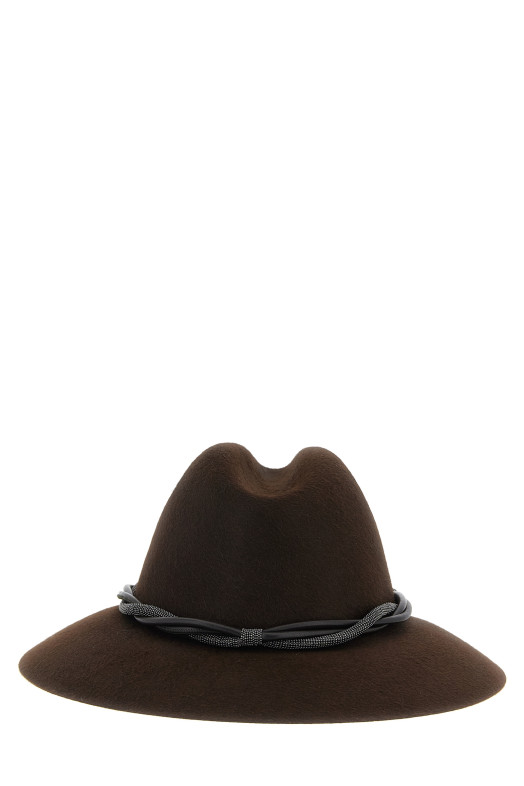 'Fedora' Monile's hat Brown