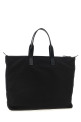 Big logo patch shopping bag Black