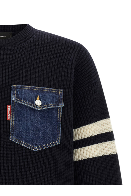 Светр «Denim Mix» Синій S74HA1573D13158961