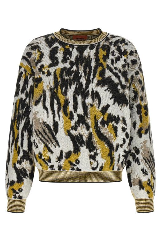 Светр з тваринним мотивом, різнокольоровий MISSONI DS25WN07BK01C1SM9SY Светр з тваринним мотивом, різнокольоровий MISSONI DS25WN07BK01C1SM9SY