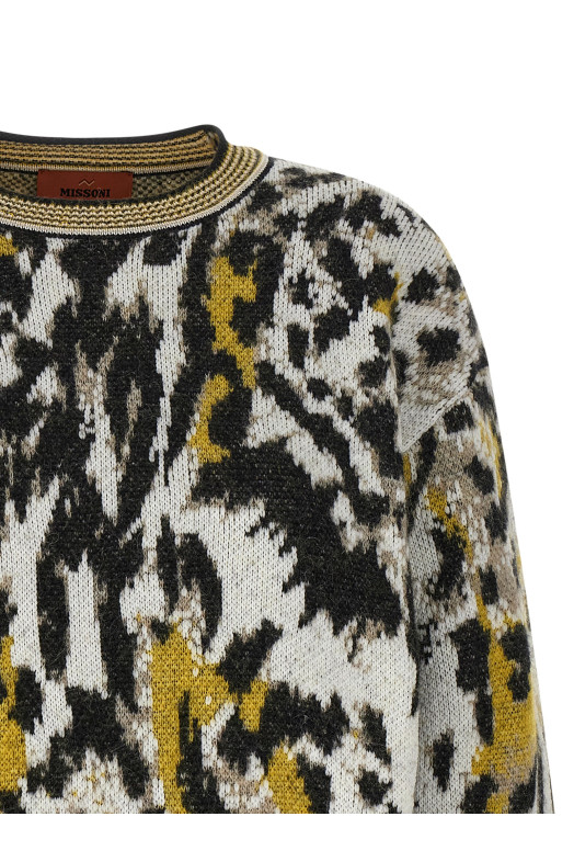 Светр з тваринним мотивом, різнокольоровий MISSONI DS25WN07BK01C1SM9SY Светр з тваринним мотивом, різнокольоровий MISSONI DS25WN07BK01C1SM9SY