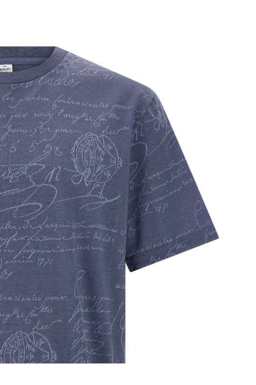 'Scritto' T-shirt Blue 'Scritto' T-shirt Blue