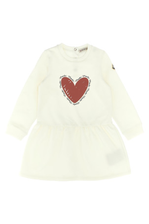 Сукня з принтом Біла MONCLER ENFANT K29518I0000489A23034 Сукня з принтом Біла MONCLER ENFANT K29518I0000489A23034