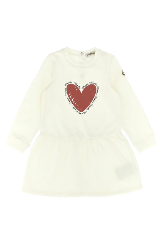 Сукня з принтом Біла MONCLER ENFANT K29518I0000489A23034 Сукня з принтом Біла MONCLER ENFANT K29518I0000489A23034