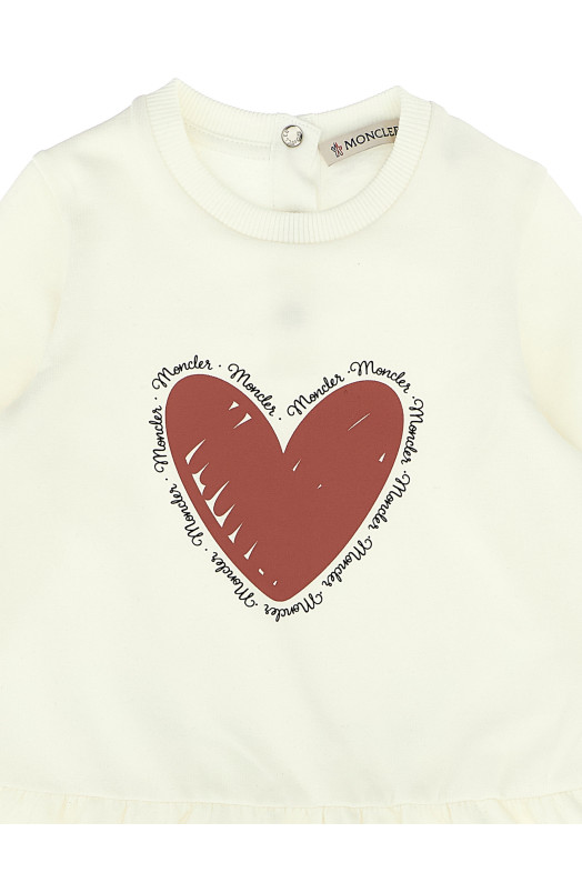 Сукня з принтом Біла MONCLER ENFANT K29518I0000489A23034 Сукня з принтом Біла MONCLER ENFANT K29518I0000489A23034